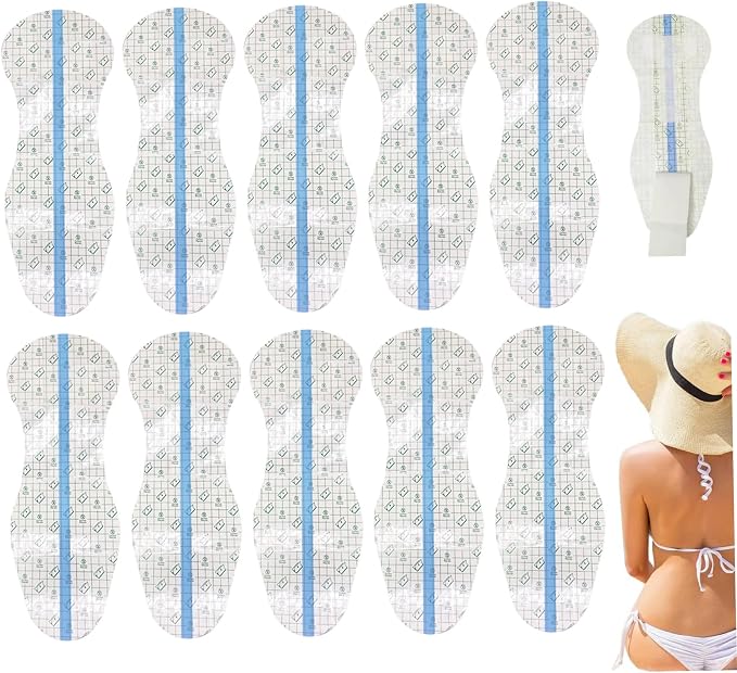 10Pcs Menstrual Pads for Swimming, Waterproof Thong Pads Panty Liners, Private Patches for Women Swimsuits and Lingerie Panty Liner/Barrier