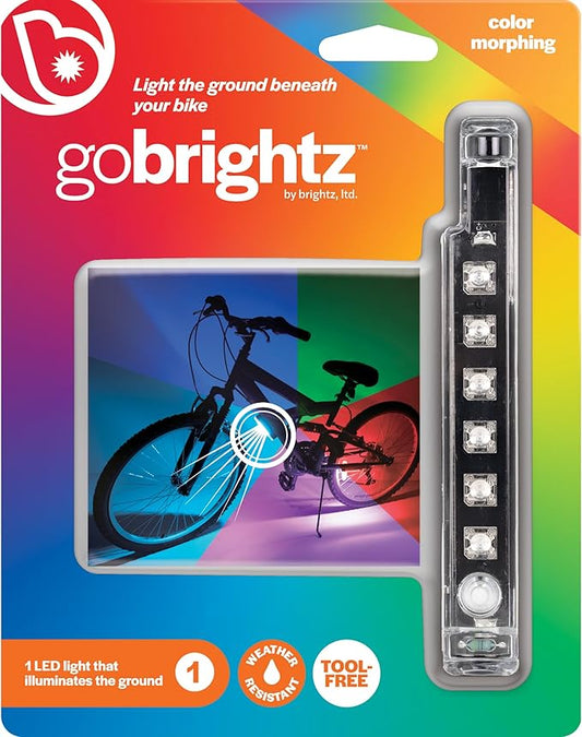Brightz GoBrightz LED Bike Frame Light - Glowing Bike Underglow Light Bar for Night Riding - 4 Modes Flashing or Steady Glow - Cool Bicycle Lights for Kids, Teens & Adults - Be Cool, Be Safe, Be Seen