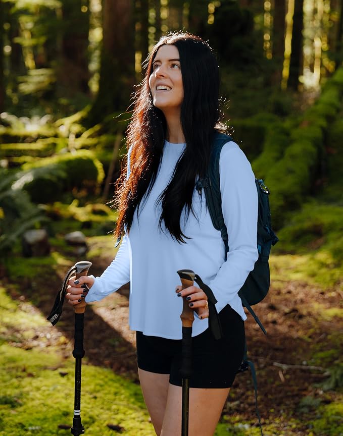 Women's Sun Shirts UPF 50+ Long Sleeve UV Protection Shirt Lightweight Quick Dry Workout Hiking Tops for Women