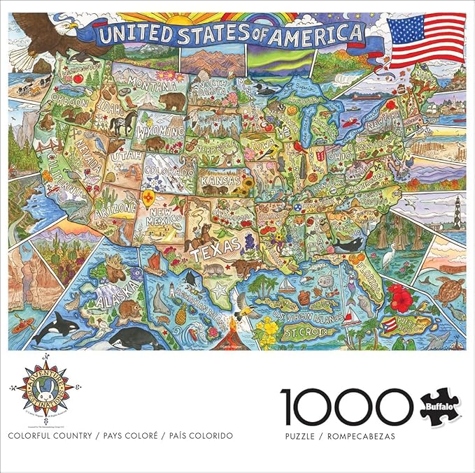 Buffalo Games - Carrie Wagner - Colorful Country - 1000 Piece Jigsaw Puzzle for Adults -Challenging Puzzle Perfect for Game Nights - Finished Size is 26.75 x 19.75