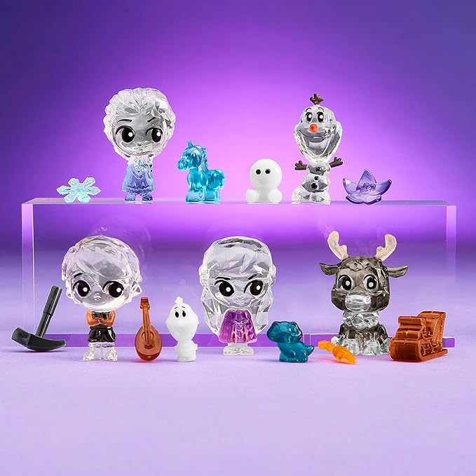 Disney Crystal Surprise 16 Pack Bundle: Series 2 Surprise Blind Mini Figures with Accessories & Activity Compound, Perfect for Party Favors & Mystery Unboxing Fun