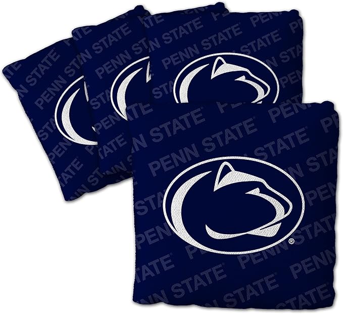 YouTheFan Officially-Licensed NCAA Set of 4 Cornhole Bags - All Weather Regulation 6” x 6” Size - 16oz Weight - Designed in USA