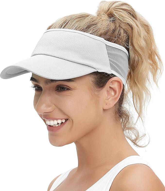 Sun Visor Hats Lightweight Stretchy for Running Tennis Golf | Portable,Mesh breathable,Quick-dry,Cooling Visor Hat,Stretch Fit,For Outdoor Sport Pickleball,Beach Volleyball