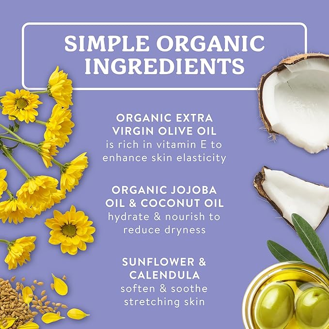 Badger Organic Pregnant Belly Oil - Jojoba & Coconut - 4 oz.