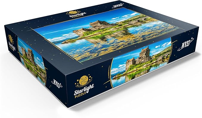 MyPuzzle Eilean Donan Castle On A Warm Summer Day - Dornie, Scotland - Premium 1000 Piece Jigsaw Puzzle for Adults