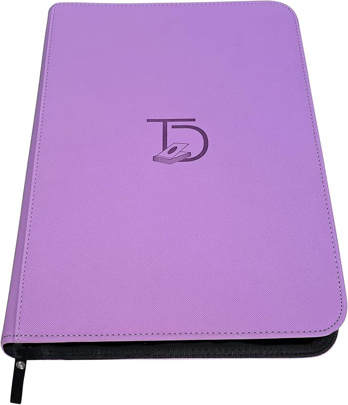 TopDeck 500 Card Binder Pro, Purple, Leather, Nostalgic Elegance