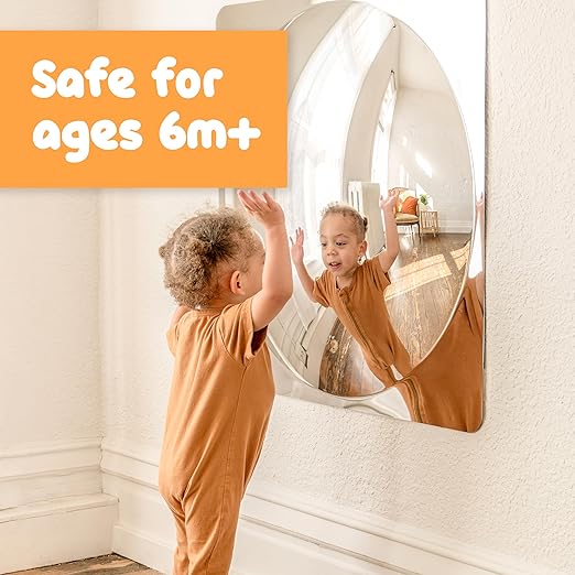 Spark & Wow Sensory Wall Toddler Mirror | Giant | 1 Bubble | for Ages 6m+ | Easy-to-Clean Acrylic | Stimulate Cognitive Development