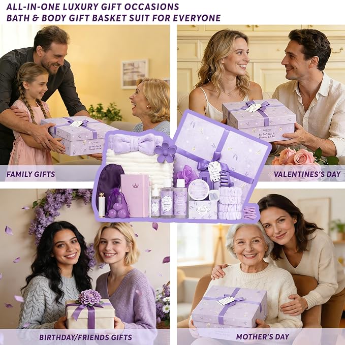 Get Well Soon Gifts for Women, 33 Pcs XXL Bath and Body Gift, Skin Care Set | Self Care Gifts Set, Mother's Day, Birthday, Home Spa Kit, Holiday, Christmas, facial care kit for Mom Her Wife Girlfriend