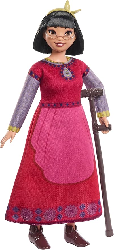 Mattel Disney Wish Toys, Dahlia of Rosas Posable Fashion Doll with Removable Clothes & Accessories, Inspired by the Movie