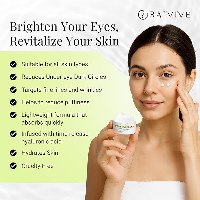 Caffeine Under Eye Cream for Dark Circles, Puffiness, Wrinkles, Bags Under Eye & Fine Lines with Retinol & Multi-Peptides - Brightening, Hydrating & Revitalizing for Women & Men, 30ml