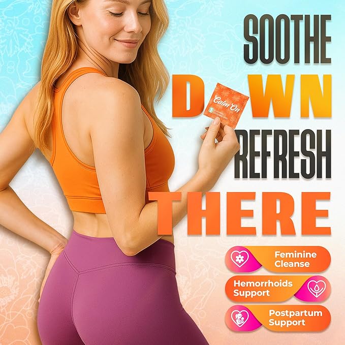 Witch Hazel Wipes (30 Counts) - Soothing Feminine & Hemorrhoids Wipes - Postpartums Support - Personal Cleansing Wet Wipes - Alcohol Free & Plant Based - Flushable & Travel Friendly