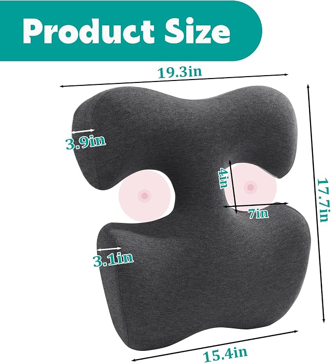 MABOZOO Breast Pillow for Massage, Women's Massage Bolster Pillow Face Down Pillow Supportive Breast Pillow for Massage Nap Portable Travel Sleeping