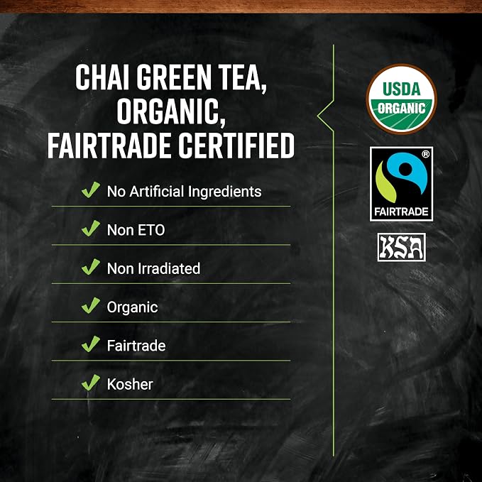 Frontier Co-op Organic Chai Green Tea, 1-Pound Bulk, Robust Combination of Green Tea & Spices, Great as Hot Tea, Fairtrade