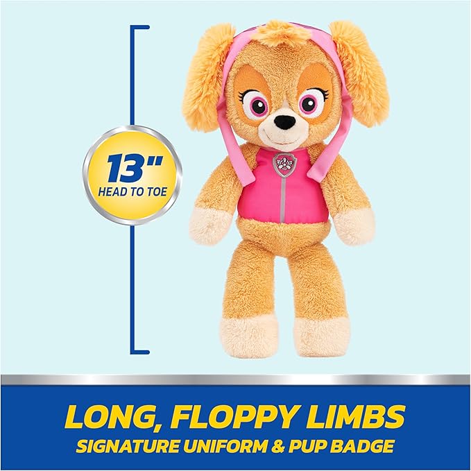 GUND PAW Patrol Official Skye Take Along Buddy Plush Toy, Premium Stuffed Animal for Ages 1 & Up, Pink/Brown, 13”