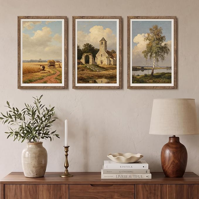 upsimples 12x18 Frame, Display Pictures 11x17 with Mat or 12 x 18 Without, Wall Hanging Poster Frames, Rustic Brown, 1 Pack