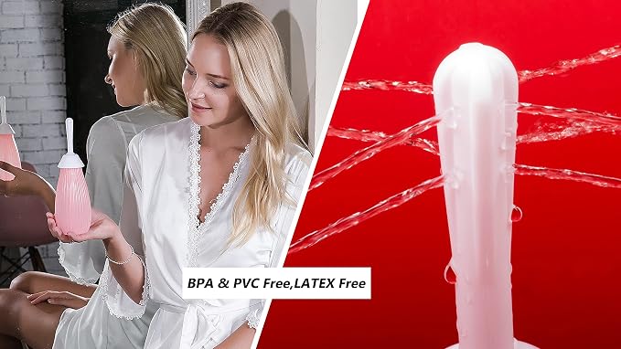 Natural Vaginal Cleansing System, BPA & PVC Free, Compatible with DMSO / MMS, Pink
