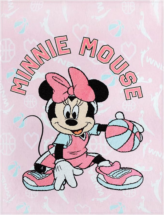 Northwest Disney Minnie Mouse Plush Throw Blanket, 46" x 60" Silk Touch Soft Fleece Blanket for Kids & Adults, Officially Licensed