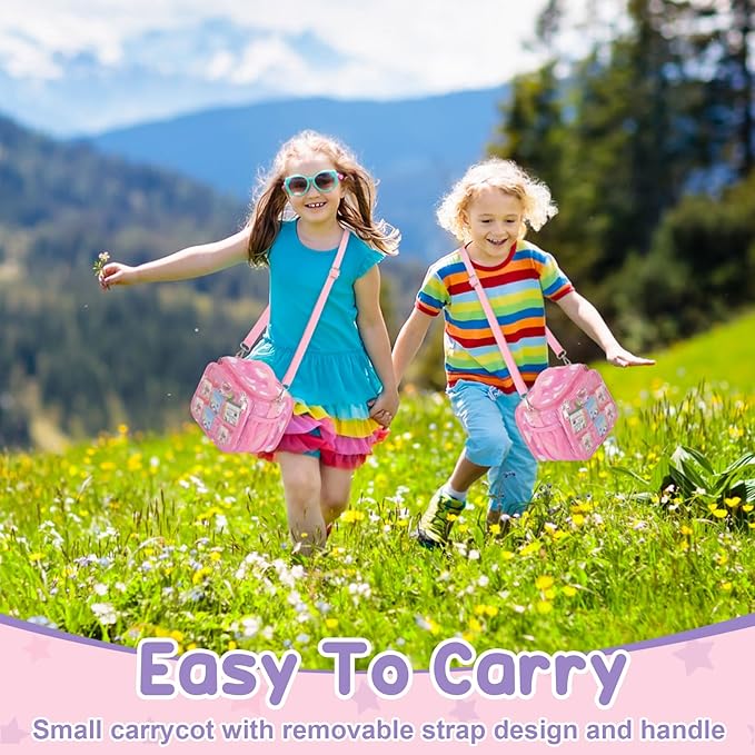 Carrying Case Compatible with Little Tikes Story Dream Machine Books Starter Set,Portable Storage Bag with Handle and Shoulder Strap for Storytime,Little Golden Book,Little Puppy Character (Rainbow)