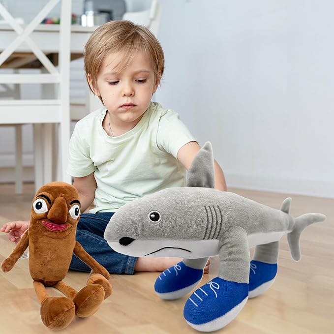 Plushies Set – 13" Tralala & 16" Tung Soft Stuffed Animal Pillows for Fans, Perfect for Kids' Bedroom Decor, Birthday for Boys & Girls Cute Halloween Plush Toy (Style 1+Tung)