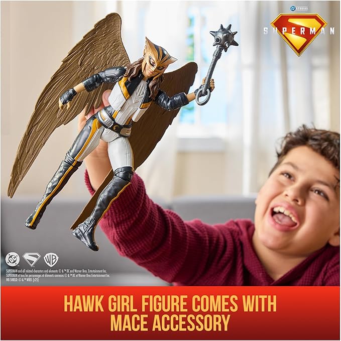 DC Comics, Superman, Green Lantern, Hawkgirl, and Mr. Terrific 4-Pack, 12-Inch Action Figure Set, Superhero Toys for Kids Ages 4 and Up