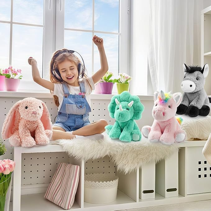 Triceratops Stuffed Animal Toys, 8.5 Inch Soft and Cuddly Triceratops Plush Animals Toy, Cute and Realistic Stuffed Animals Gifts for Boys and Girls Soft Toy for Kids