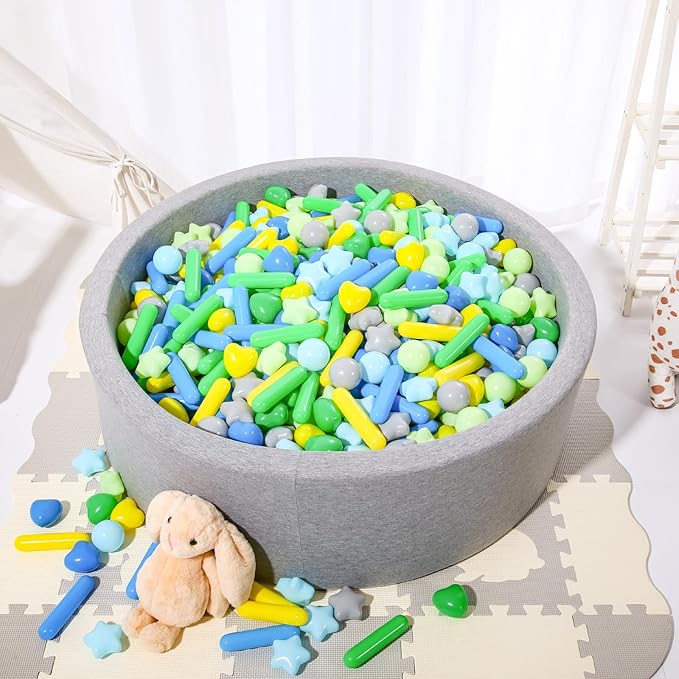 STARBOLO Ball Pit Balls for Toddlers - Macaron Ball Pit Balls Crush Proof Plastic Toy Balls for Toddlers Ball Pits, Ball Pit Play Tent, Baby Pool Water Toys,500pcs