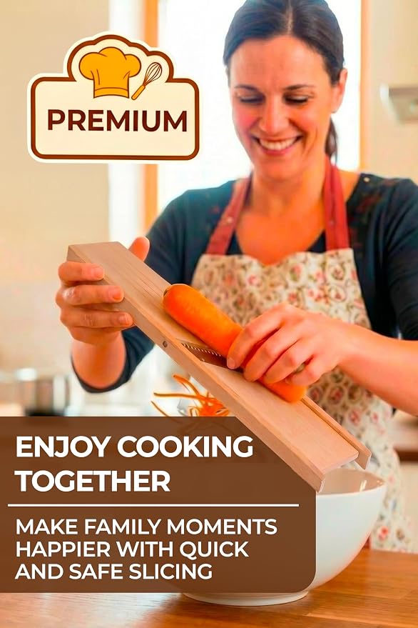 Small Wooden Stainless Steel Slicer Grater -2.56 x 10.63 Inches - Cutter Shredder For Korean Carrot Russian Salad by SHSH trade group