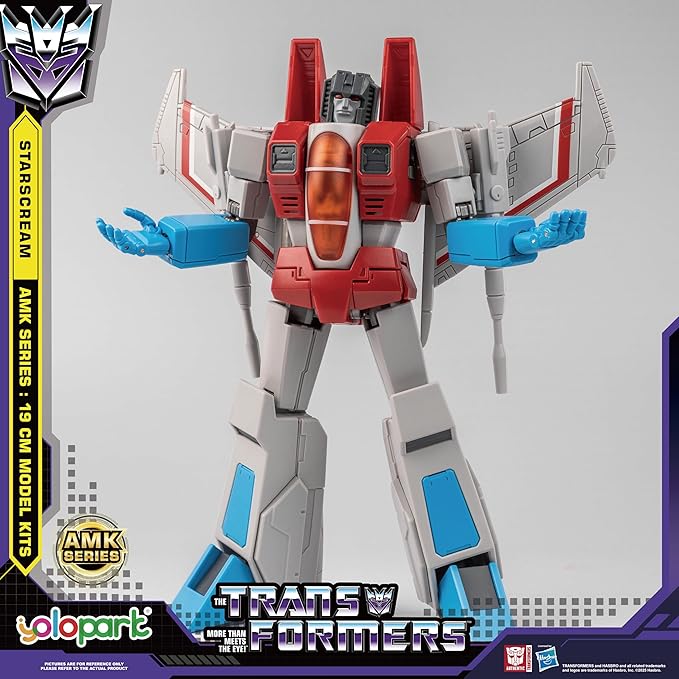 YOLOPARK Starscream Transformer Toys,AMK Series Transformers G1 Action Figures,7.48 Inch Highly Articulated Transformers Decepticon Toys for Adults Boys Girls,No Converting