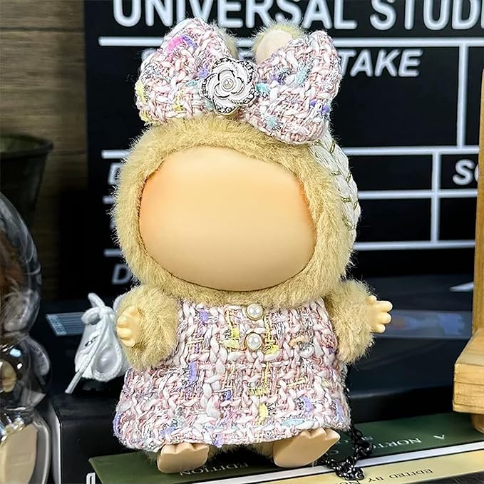 Clothes Fit for 17CM Doll, Fashion Doll Clothes Outfit Set Cute Theme Designer Toys Dress Accessories for Collector Fans Display (Florid Pink)