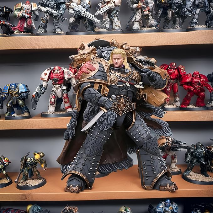 JOYTOY Warhammer 40K 1/18 Action Figure - Space Wolves Leman Russ Primarch of The VIth Legion - Collectible Display Model for Decor & Gifts - Birthday, Christmas, Character Figure - JT6137