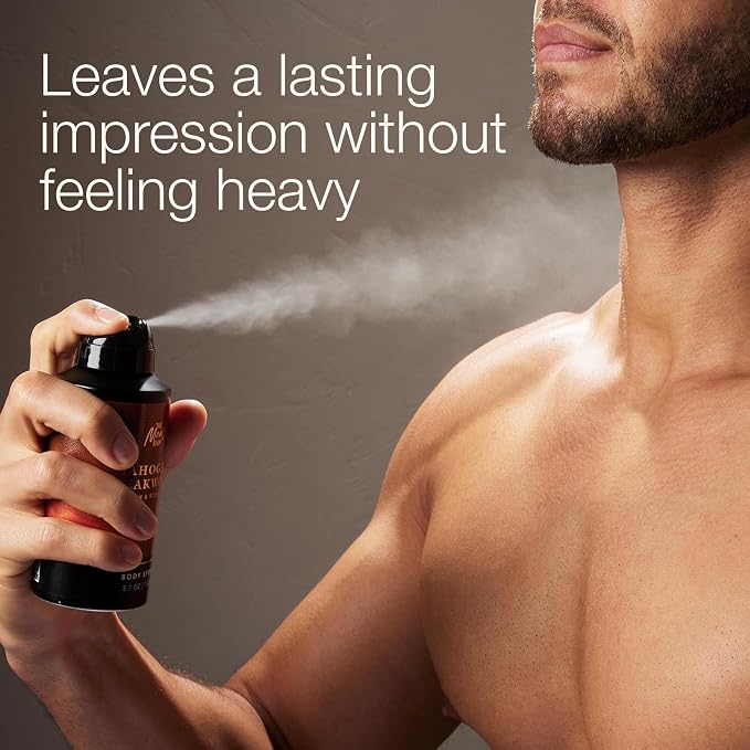 Bath & Body Works Body Spray for Men, Mahogany Teakwood Scent, with Long-Lasting Personal Fragrance, Warm Woodsy & Masculine, 3.7 oz - 2 Pack