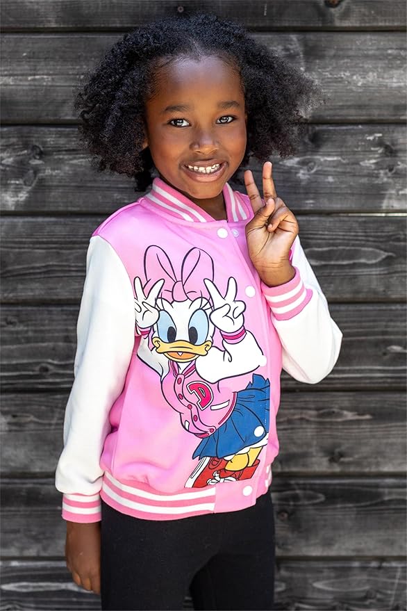 Disney Minnie Mickey Stitch Princess Frozen Marvel Jacket Lightweight Coat Button up Color Block Sweatshirt Sizes 2-14 Years