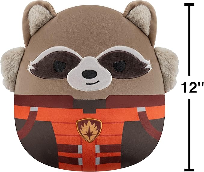 Squishmallows Original 12in Marvel Rocket Plush (Medium-Sized)