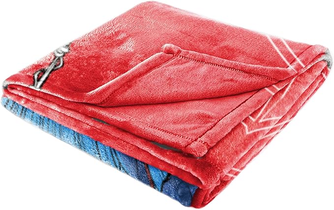 Jay Franco Kids Plush Throw Blanket – Soft & Cozy Fleece Throw for Bedroom & Couch Décor, Official Licensed Product, Red - Spiderman, 60x90 - Large Blanket