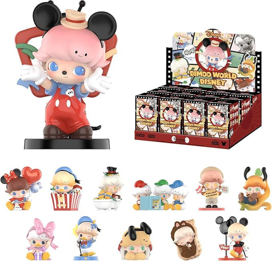 POP MART DIMOO World × Disney Series Figures, 12PCs Blind Box Figures, Random Design Action Figures Collectible Toys Home Decorations, Whole Set