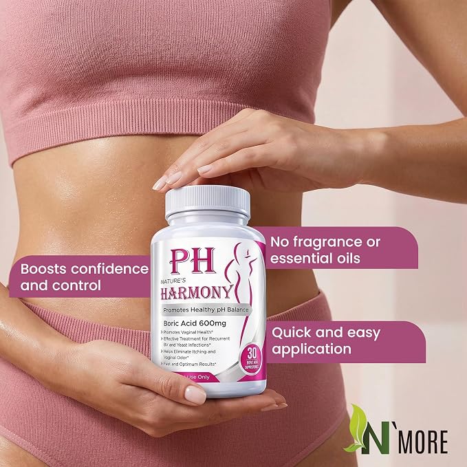 PURE PLANT HOME Boric Acid Suppositories Nature's Harmony 30 Count 600 mg 100% Pure Made in USA