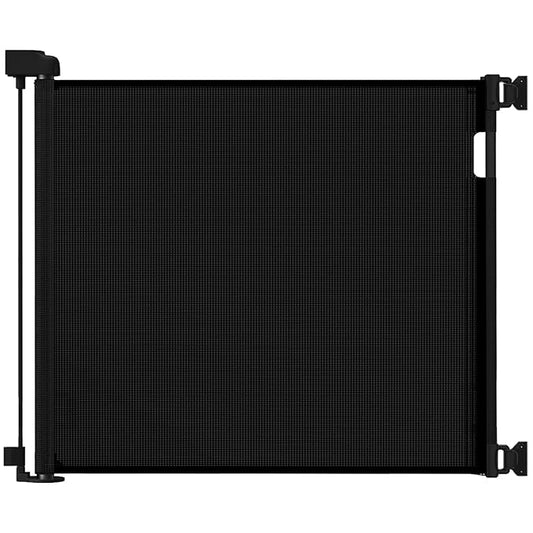 Veraste Retractable Baby Gate for Doorways and Stairs, Mesh Safety Gate for Pet, Indoor & Outdoor Use, One-Hand Operation, Easy Installation, 33.6" Tall, Expands to 55" Wide（Black,33.6"x55"