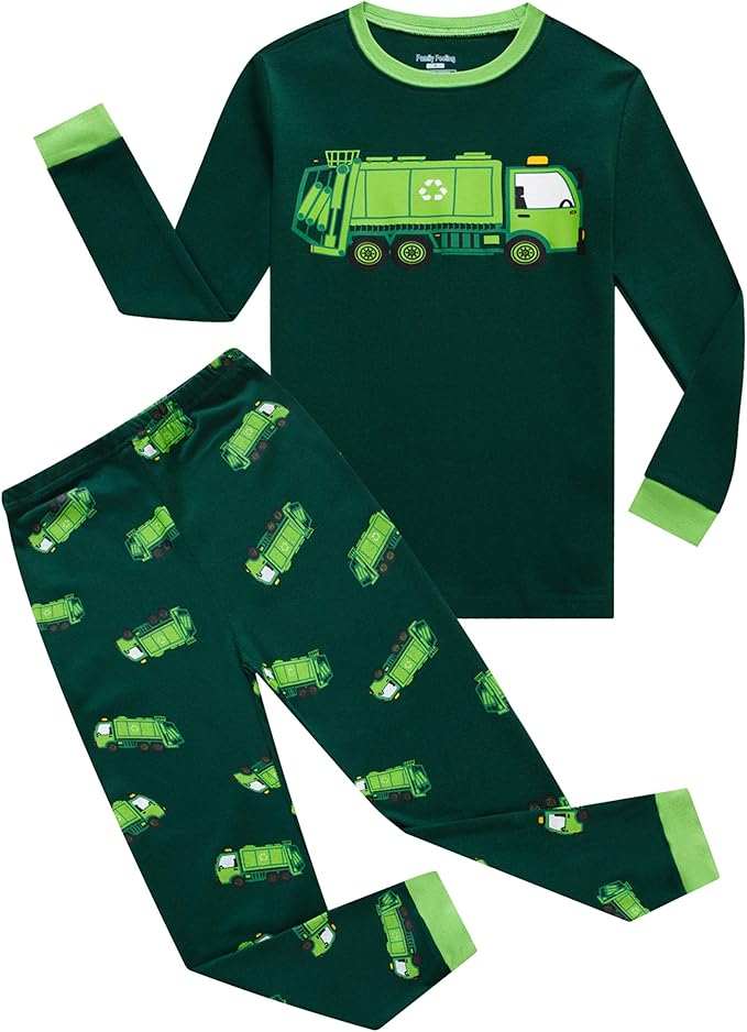 Family Feeling Little Boys Pajamas Sets 100% Cotton Long sleeve Pjs