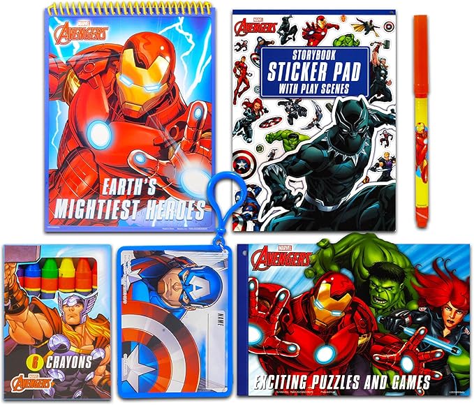 Marvel Avengers Ultimate Activity Set ~ Superhero Portfolio with Coloring Books, Stickers, Games, Puzzles, Drawing and More (Avengers Activities for Boys, Girls, Kids)