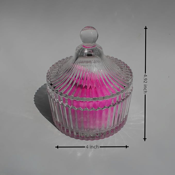 2 Pcs Large Body Powder Puff and Container Powder Container with Puff Powder Puff Crystal Container Soft Washable Reusable Velour Face Body Glitter Powder Puff Wet Dry Makeup (Rose Red)