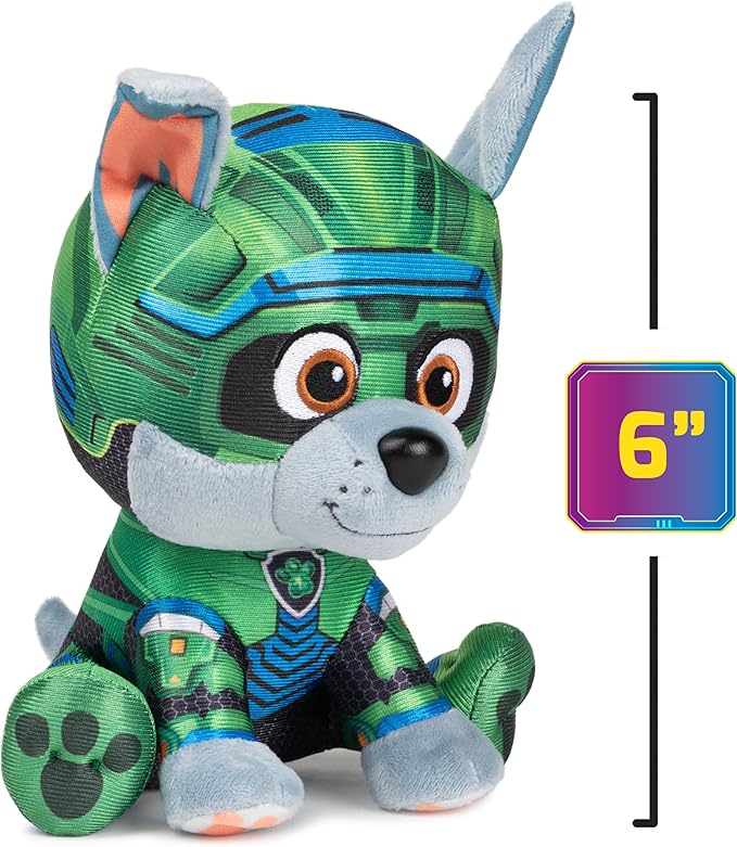 GUND PAW Patrol: The Mighty Movie Rocky Stuffed Animal, Officially Licensed Plush Toy for Ages 1 and Up, 6”