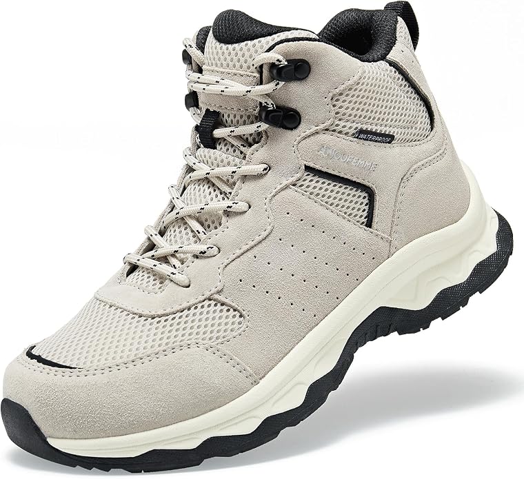 ANJOUFEMME Women's Waterproof Hiking Boots Lightweight Non-Slip Outdoor | Trekking, backpacking, camping, breathable & durable