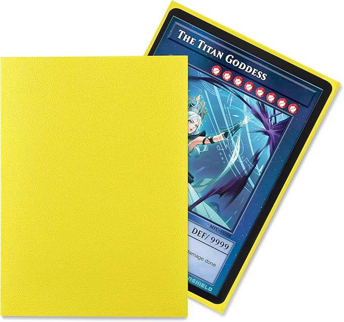 TitanShield (150 Sleeve/Yellow) Small Japanese Sized Trading Card Sleeves Deck Protector for Yu-Gi-Oh, Cardfight!! Vanguard & More