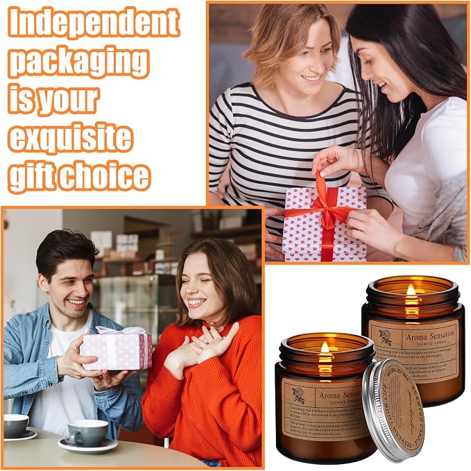 Threlaco 50 Pack Scented Candles Gift Set, Aromatherapy Jar Candle Bulk for Home Scented, Natural Smokeless Soy Wax in 10 Scents, Small Aromatherapy Gifts for Women Men, Party Favor, Yoga, Spa Decor