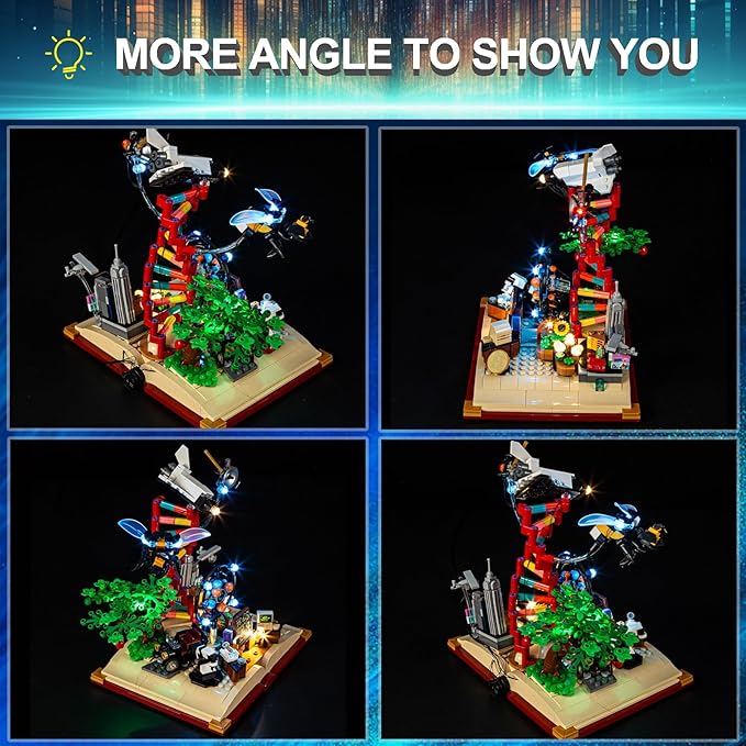 LED Light Kit for Lego 21355 The Evolution of STEM-Set, Compatible with Lego 21355 Building Blocks Model(Not Include Blocks Set)