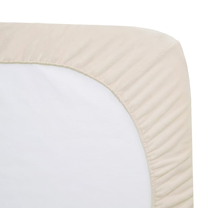 American Baby Company Heavenly Soft Chenille Fitted Pack N Play Playard Sheet 27" x 39", Warm and Cozy Chenille Pack and Play Sheet, Cream, for Boys and Girls, Fits Most Mini Crib Mattresses