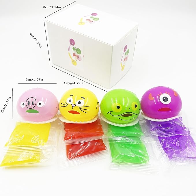 Vomiting Egg Slime Toy - Funny Prank Squeeze Stress Ball Puking Yolk, Novelty Fidget Relief Toy Gag Gift for Kids Adults, Christmas Stocking Stuffers & Birthday Parties