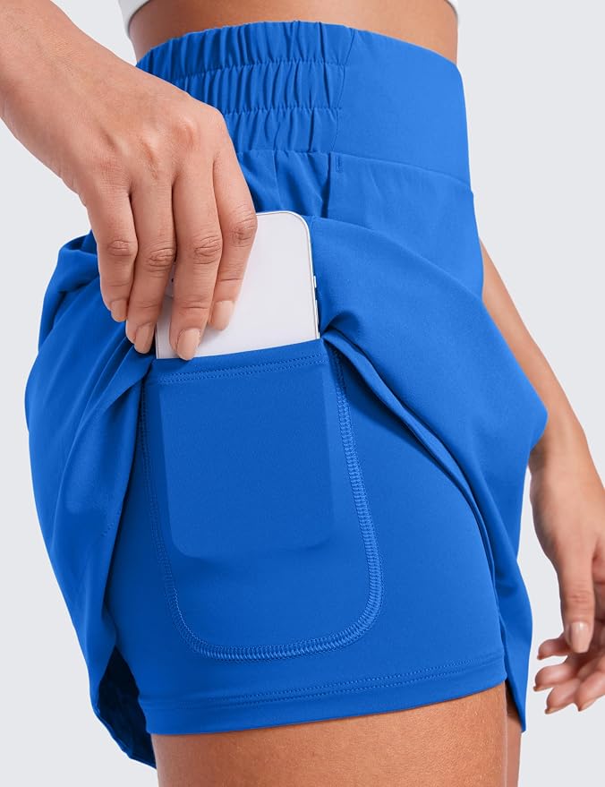CRZ YOGA High Waisted Dolphin Golf Skirt | Built-in Shorts with Pockets, Quick-dry, Tennis, A Line, Mini, Skort for Women