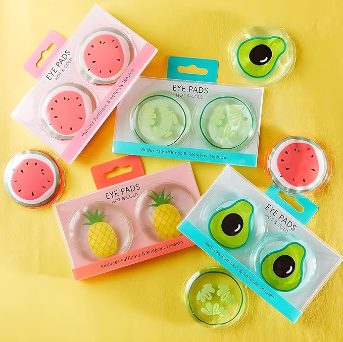 Bexter Cucumber Hot & Cold Eye Pads – Gel Eye Masks for Puffiness, Dark Circles, Migraines & Stress Relief – Reusable, Microwavable & Freezable – 2 Pads Set