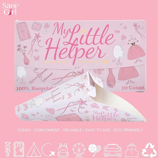 SaniGirl Disposable Sanitary Pee Funnels | Girls Neatly Stand to Pee | Women Girls Toddler Urinal | Combo Pack Two Sizes Female Urination Device | Girls Travel Potty My Little Helper (20 Count)